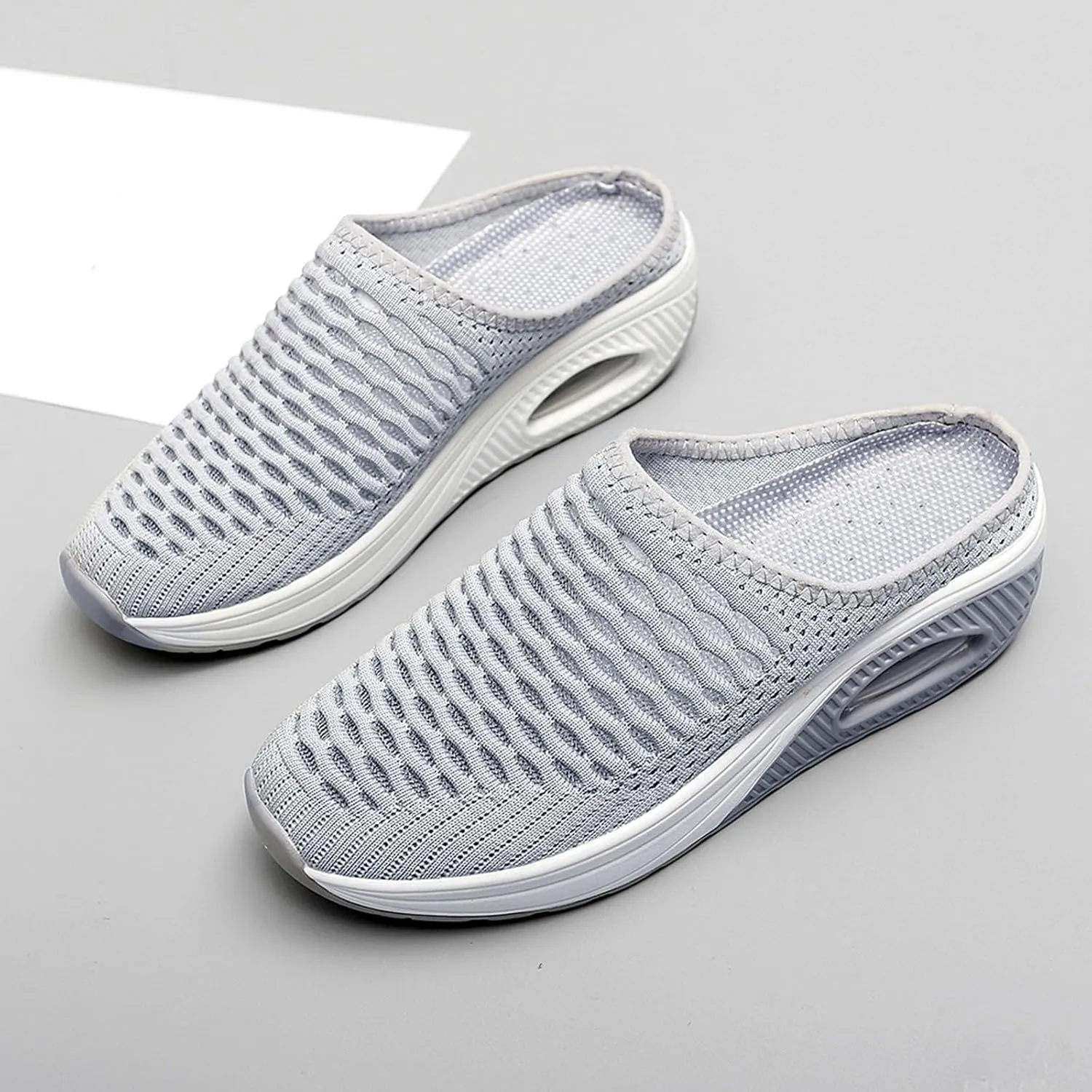 Womens Arch Support Shoes Mesh Slip on Wedge Sneakers Non Slip Lgihtweight Breathable Casual Shoes for Summer