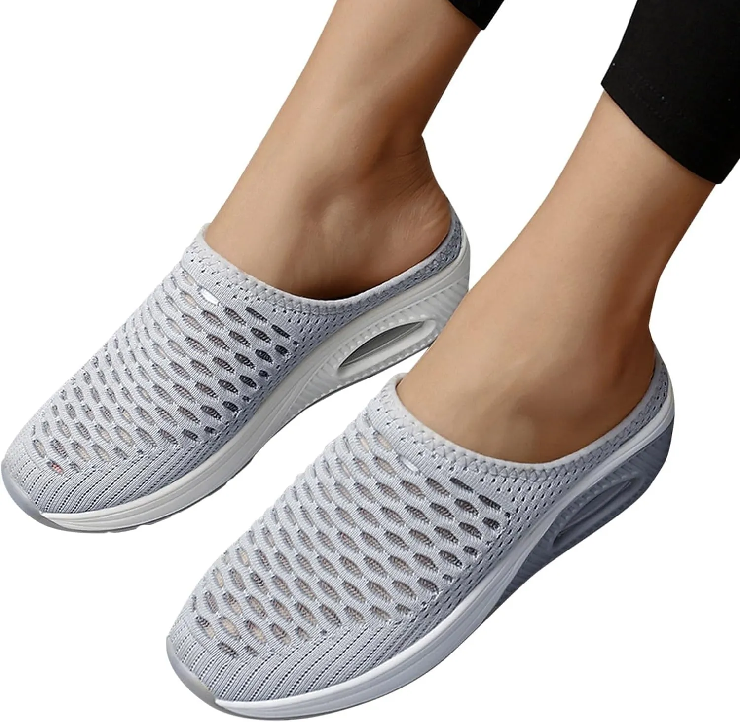 Womens Arch Support Shoes Mesh Slip on Wedge Sneakers Non Slip Lgihtweight Breathable Casual Shoes for Summer