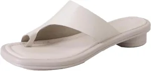 Women's Genuine Leather Low Heels Slippers - Peep Toe, Summer Casual, Office Working Shoes