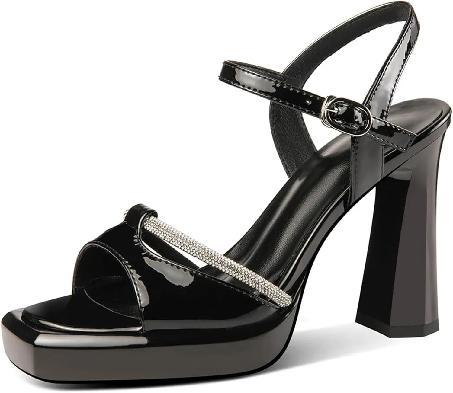 Women's Genuine Leather Peep Toe Sandals - Spring Summer Thick Heels, Fashion Casual