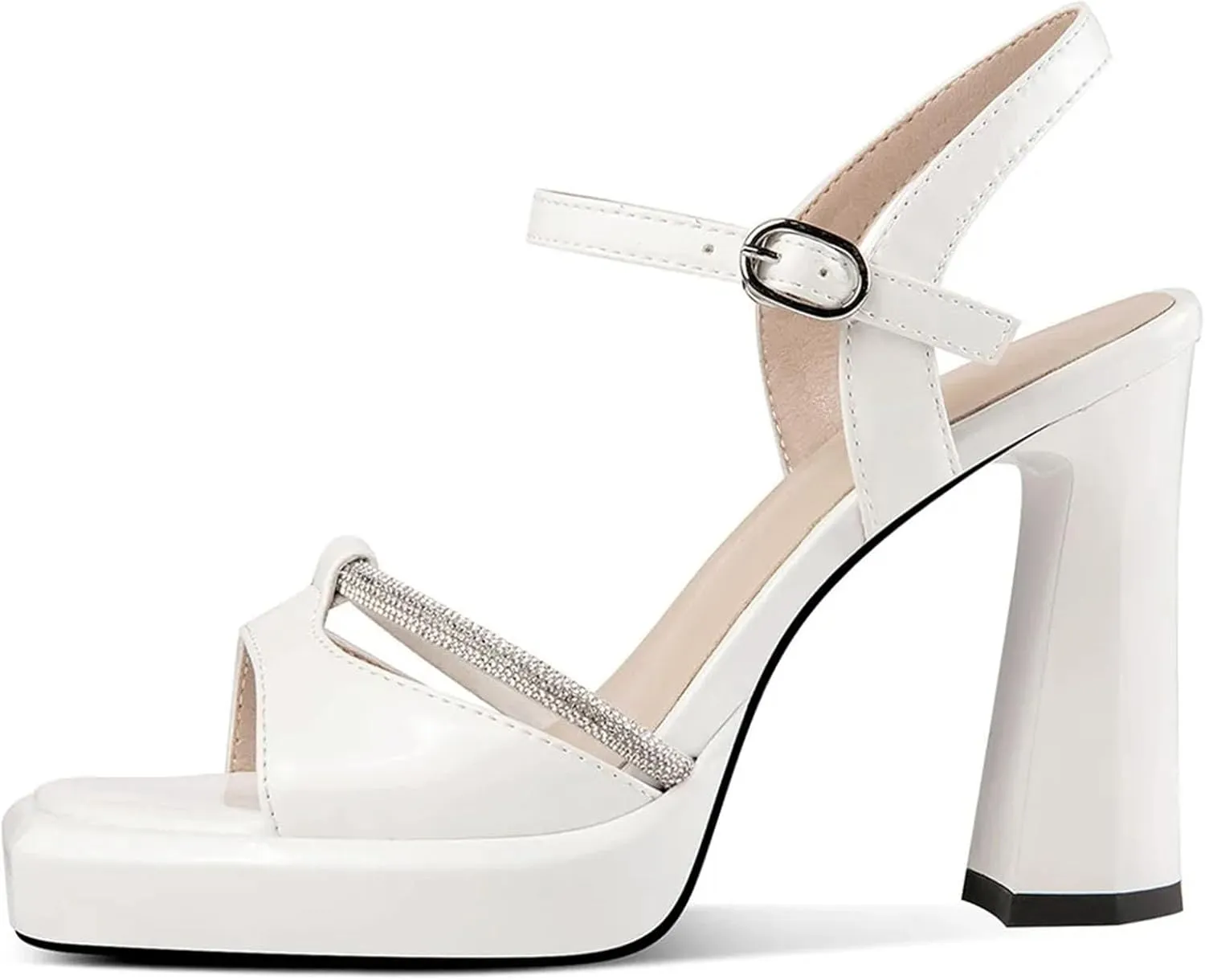 Women's Genuine Leather Peep Toe Sandals - Spring Summer Thick Heels, Fashion Casual