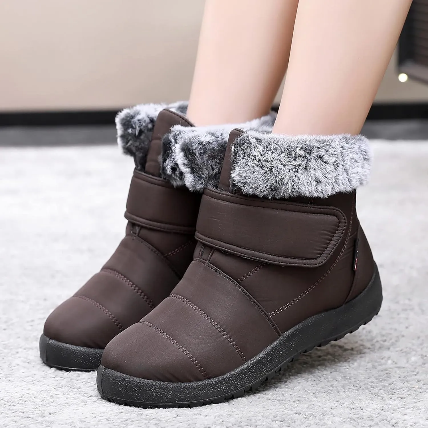 Women's Size 12 Wide Snow Boots Women's Winter Boots Size 8 Botas Para Nieve De Mujer Ski Boots Snow Boots for Women Waterproof Non Slip Sales Clearance