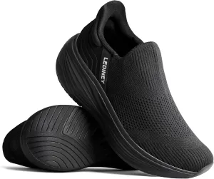 Women's Slip On Walking SneakerLightweight Breathable Tennis ShoesKnit Mesh Platform Zapatos para Mujer