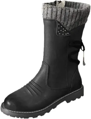 Women's Snow Boots Size 9 Wide Boots Snow for Women 2023 Boots Winter Women Cute Women's Winter Ankle Booties Womens Rubber Boots Waterproof Tall Wide Calf