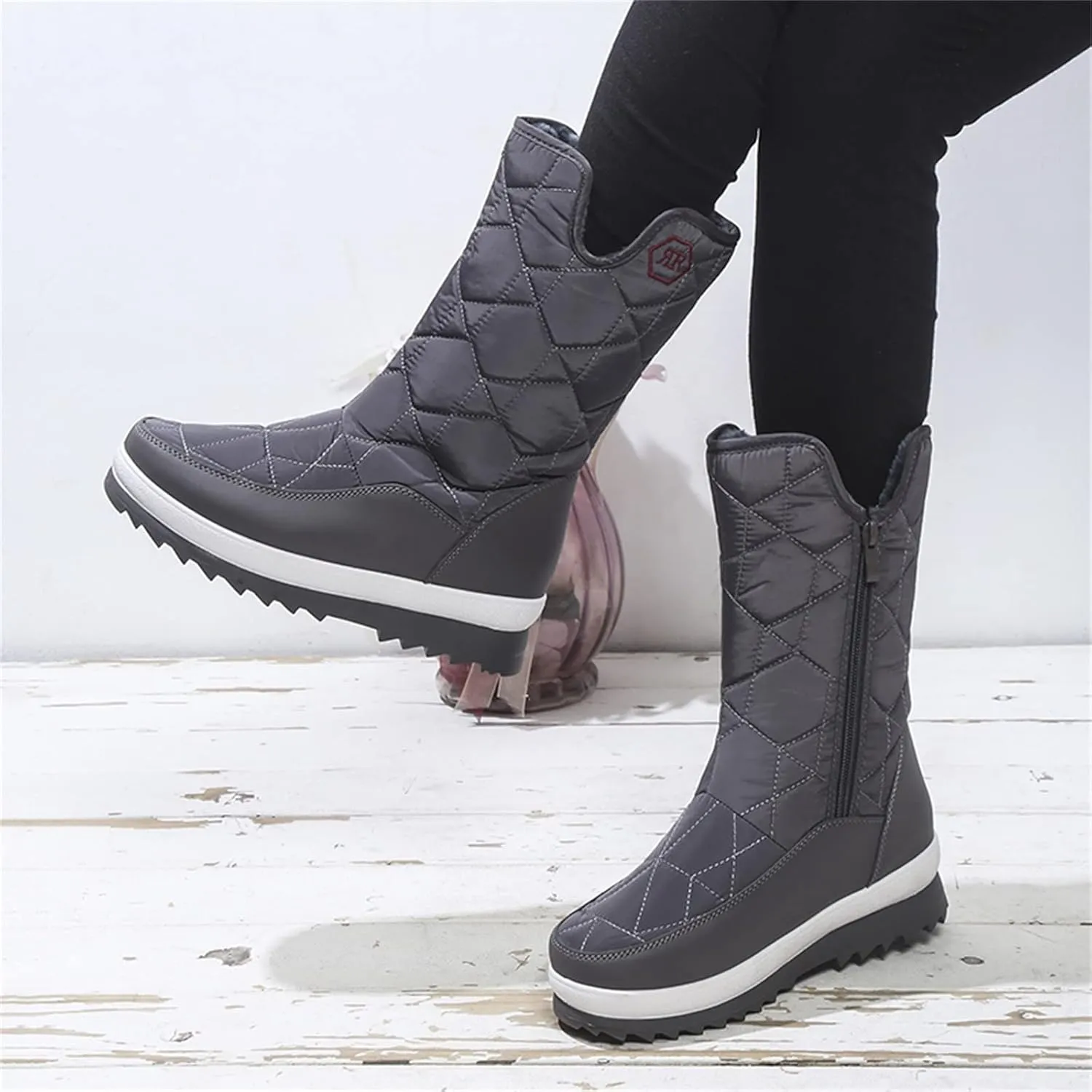 Women's Snow Boots Size 9 Wide Winter Long Boots for Women Waterproof Snow Boots Winter Women Women's Winter Booties Slippers Womens Winter Hiking Boots Waterproof
