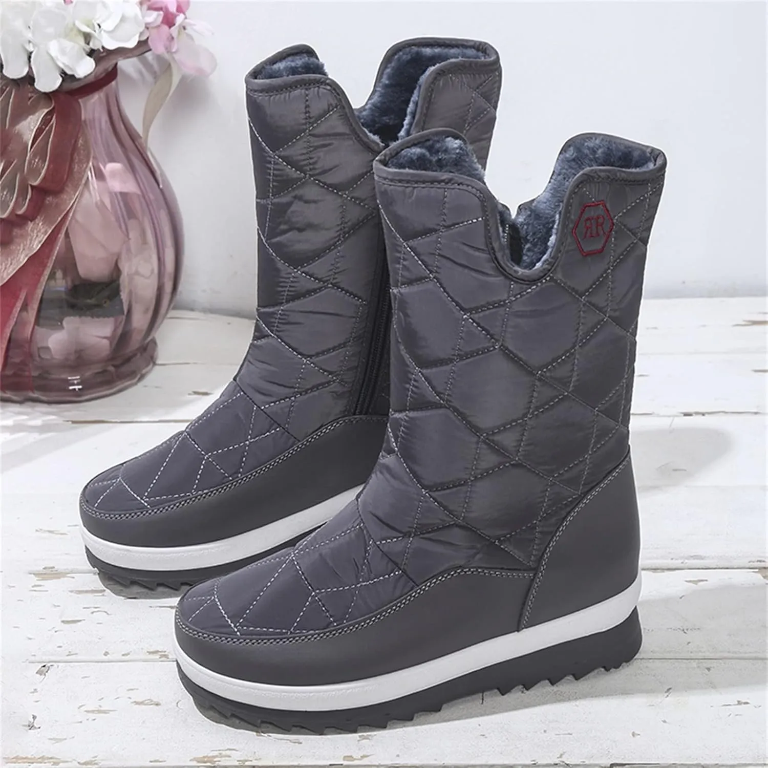 Women's Snow Boots Size 9 Wide Winter Long Boots for Women Waterproof Snow Boots Winter Women Women's Winter Booties Slippers Womens Winter Hiking Boots Waterproof