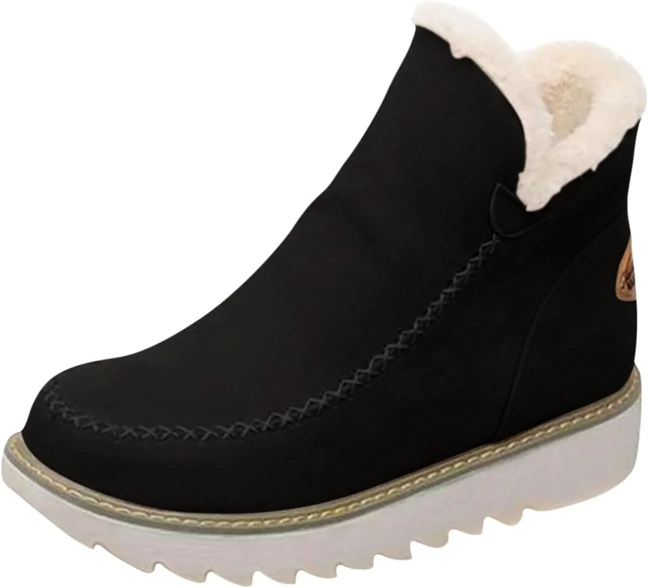 Womens Snow Boots Waterproof Slip on Women's Winter Waterproof Fur Lined Frosty Snow Boots Women's Winter Boots Wide Calf Zapatos Para La Nieve De Mujer Botas Contra El Agua Para Mujer