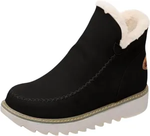 Womens Snow Boots Waterproof Slip on Women's Winter Waterproof Fur Lined Frosty Snow Boots Women's Winter Boots Wide Calf Zapatos Para La Nieve De Mujer Botas Contra El Agua Para Mujer