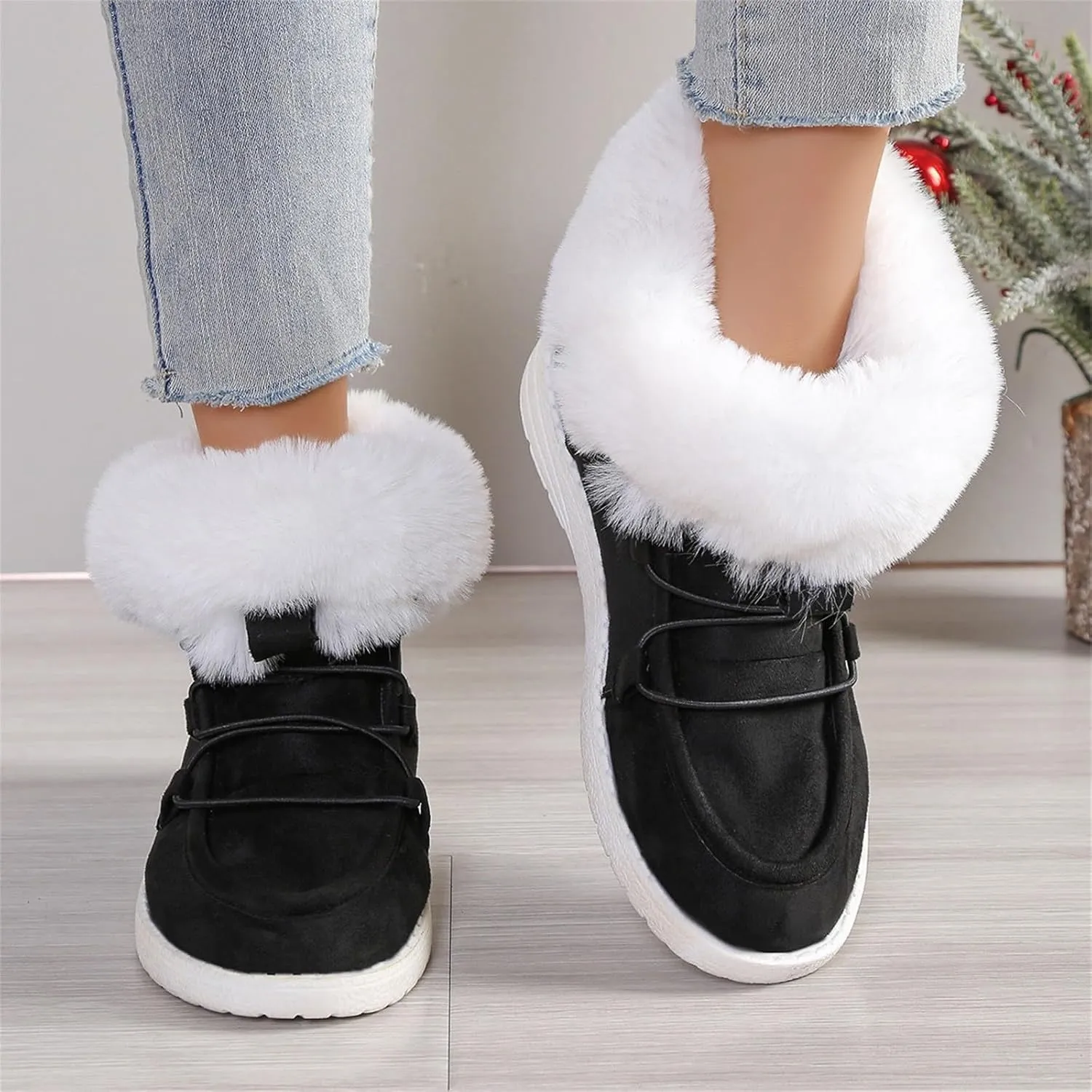 Womens Snow Boots Wide Calf Women's Size 8 Waterproof Snow Boots Women's Winter Shoes Warm Winter Boots Women Women Winter Boot of The Day