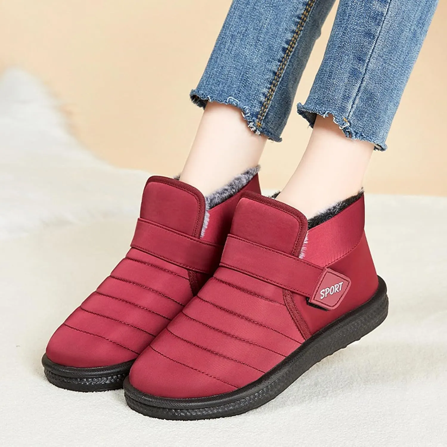 Womens Snow Boots Wide Width Waterproof Winter Boots for Men Waterproof Size 10 Warm Boots for Women Winter Barefoot Shoes Women Womens Size 7 Winter Boots Pink Cute of The Day