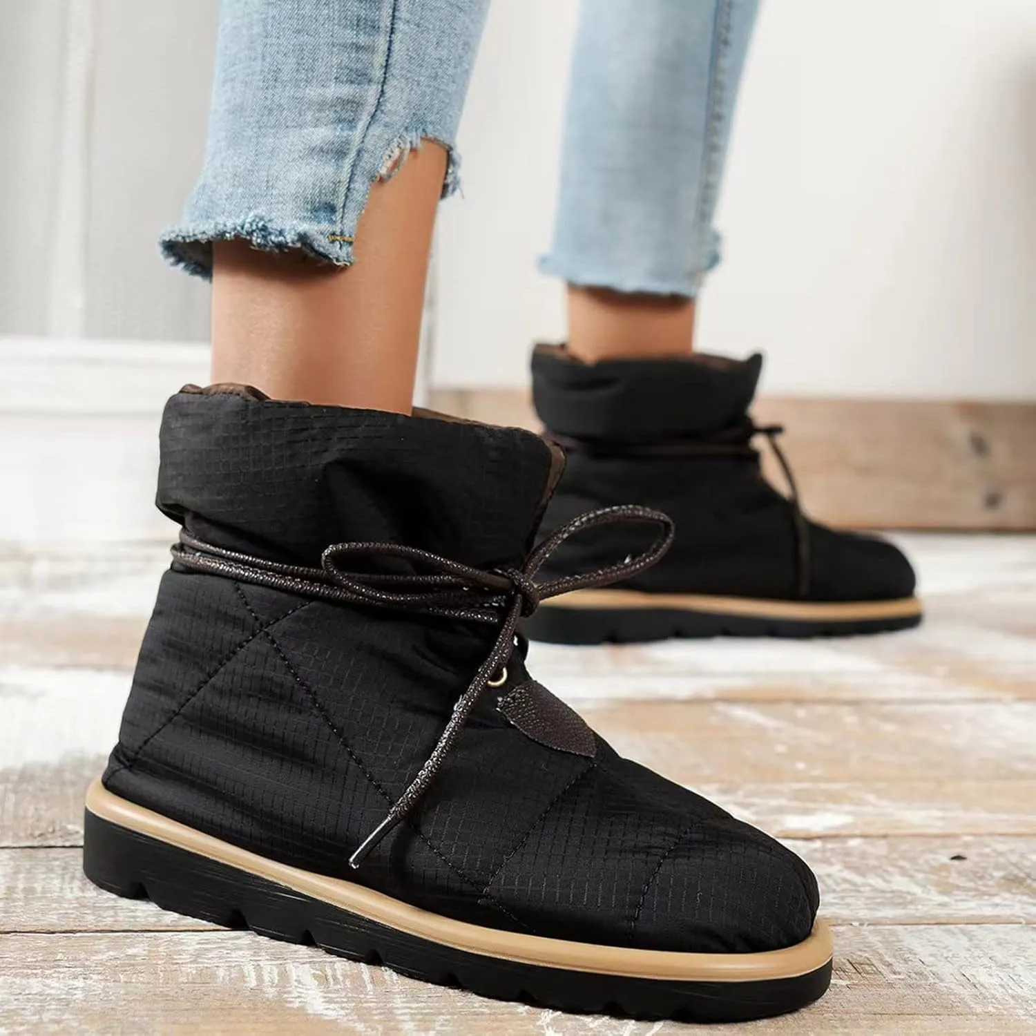 Women's Snowboard Boots Tall Winter Boots for Women Waterproof Snow Boots Red Fur Boots Womens Slip on Winter Boots Size 11 Sales Clearance