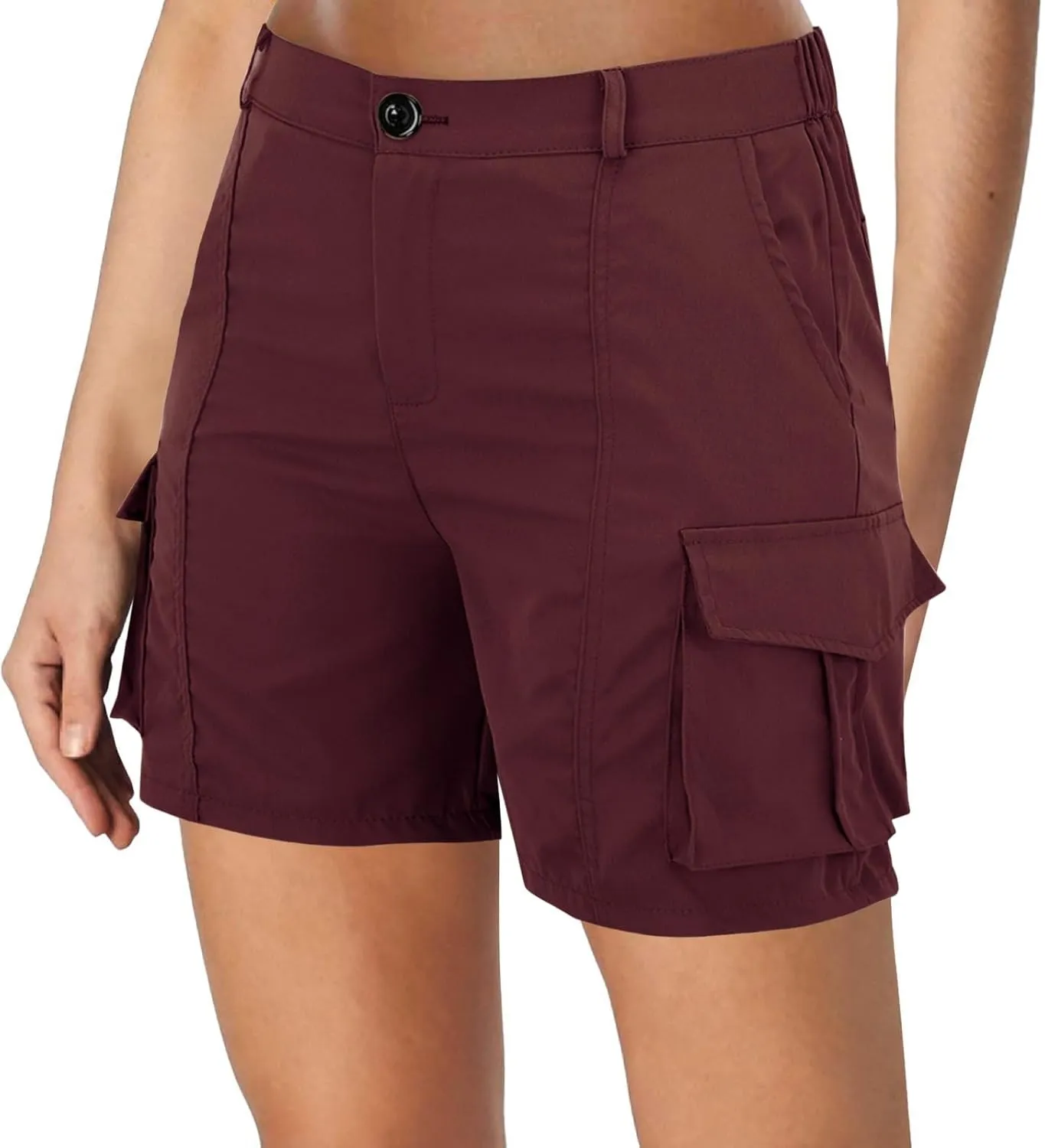 Womens Sports Shorts Button Down Cargo Pants with Pockets Athletic Shorts Summer Outfit