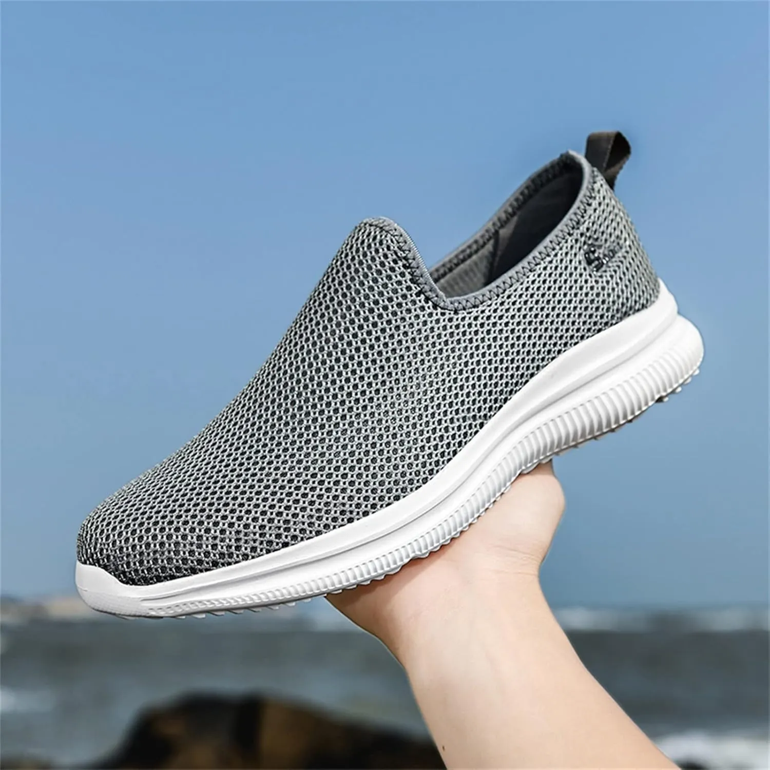 Women's Walking Shoes Cushion Comfortable Breeze Shoes Walking Shoes Women Arch Support Casual Shoes Slip On Wedge Sneakers Platform Tennis Shoe White Loafers