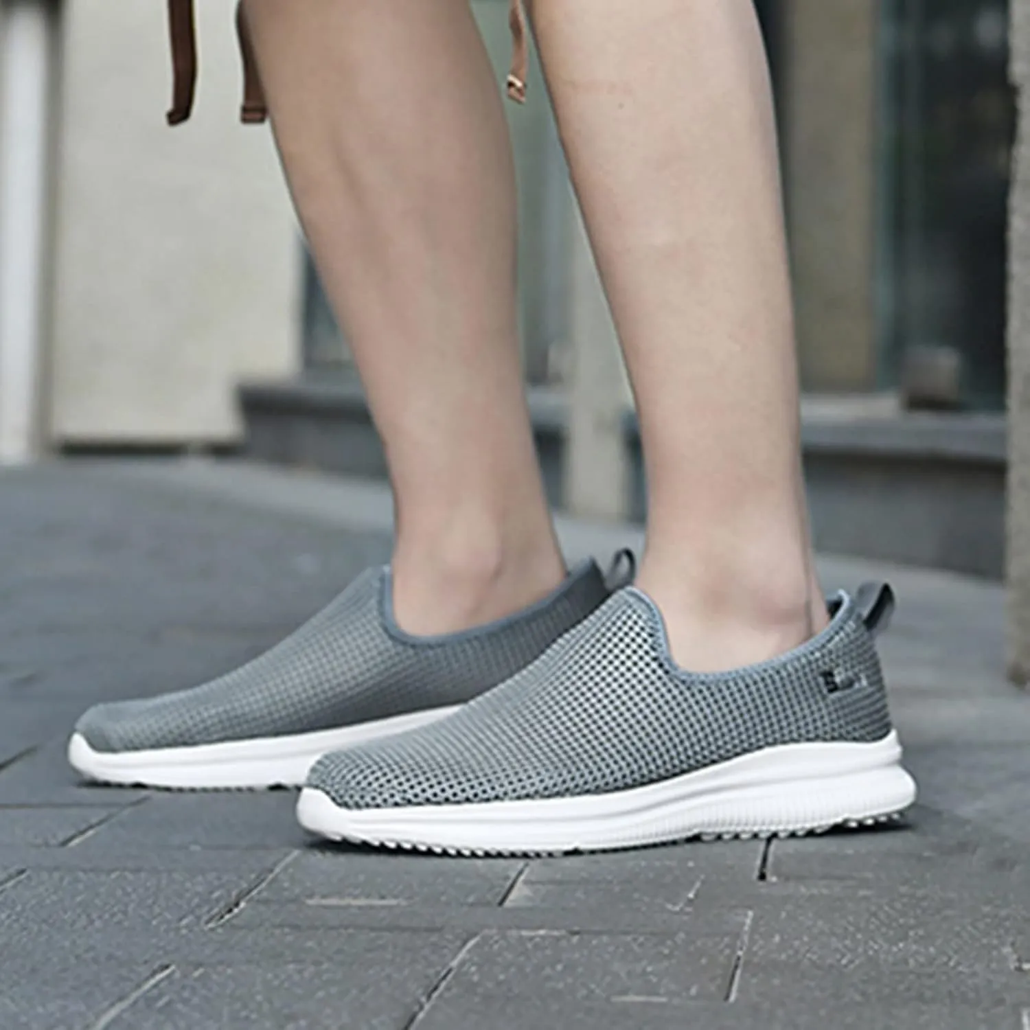 Women's Walking Shoes Cushion Comfortable Breeze Shoes Walking Shoes Women Arch Support Casual Shoes Slip On Wedge Sneakers Platform Tennis Shoe White Loafers