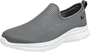 Women's Walking Shoes Cushion Comfortable Breeze Shoes Walking Shoes Women Arch Support Casual Shoes Slip On Wedge Sneakers Platform Tennis Shoe White Loafers