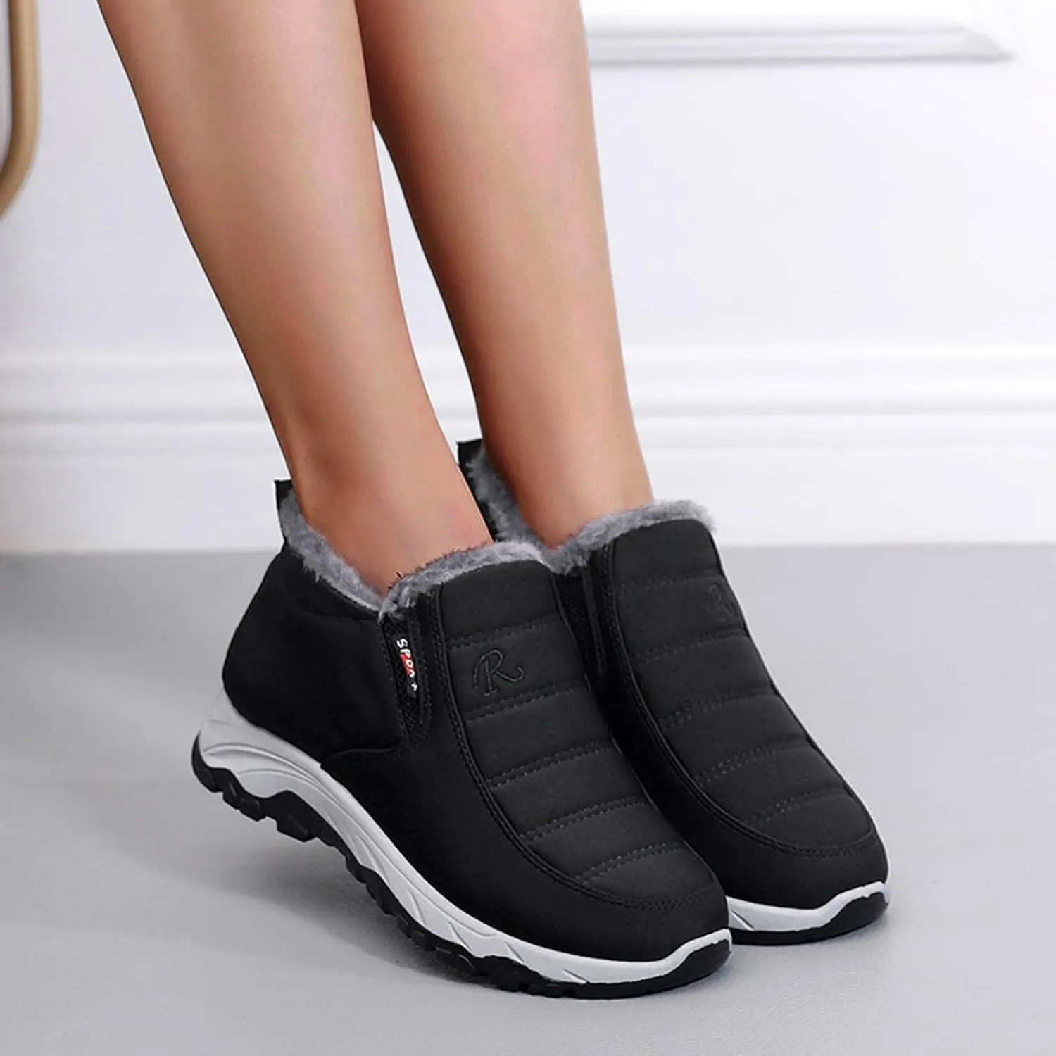 Women's Wide Width Go Snow Boots Womens Boots Winter Waterproof Tall Women's Snow Boots Size 12 Waterproof Comfortable Walking Boots Women Botas Con Casquillo Y Contra El Agua Para Mujer De Trabajo