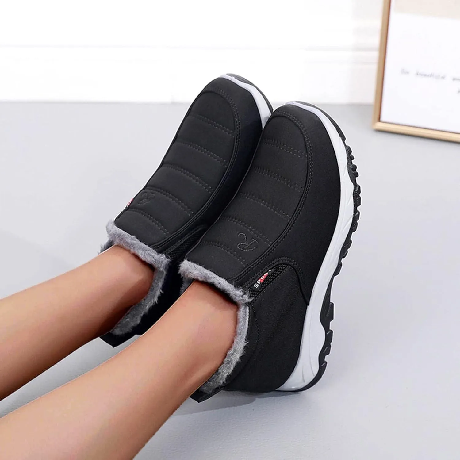 Women's Wide Width Go Snow Boots Womens Boots Winter Waterproof Tall Women's Snow Boots Size 12 Waterproof Comfortable Walking Boots Women Botas Con Casquillo Y Contra El Agua Para Mujer De Trabajo