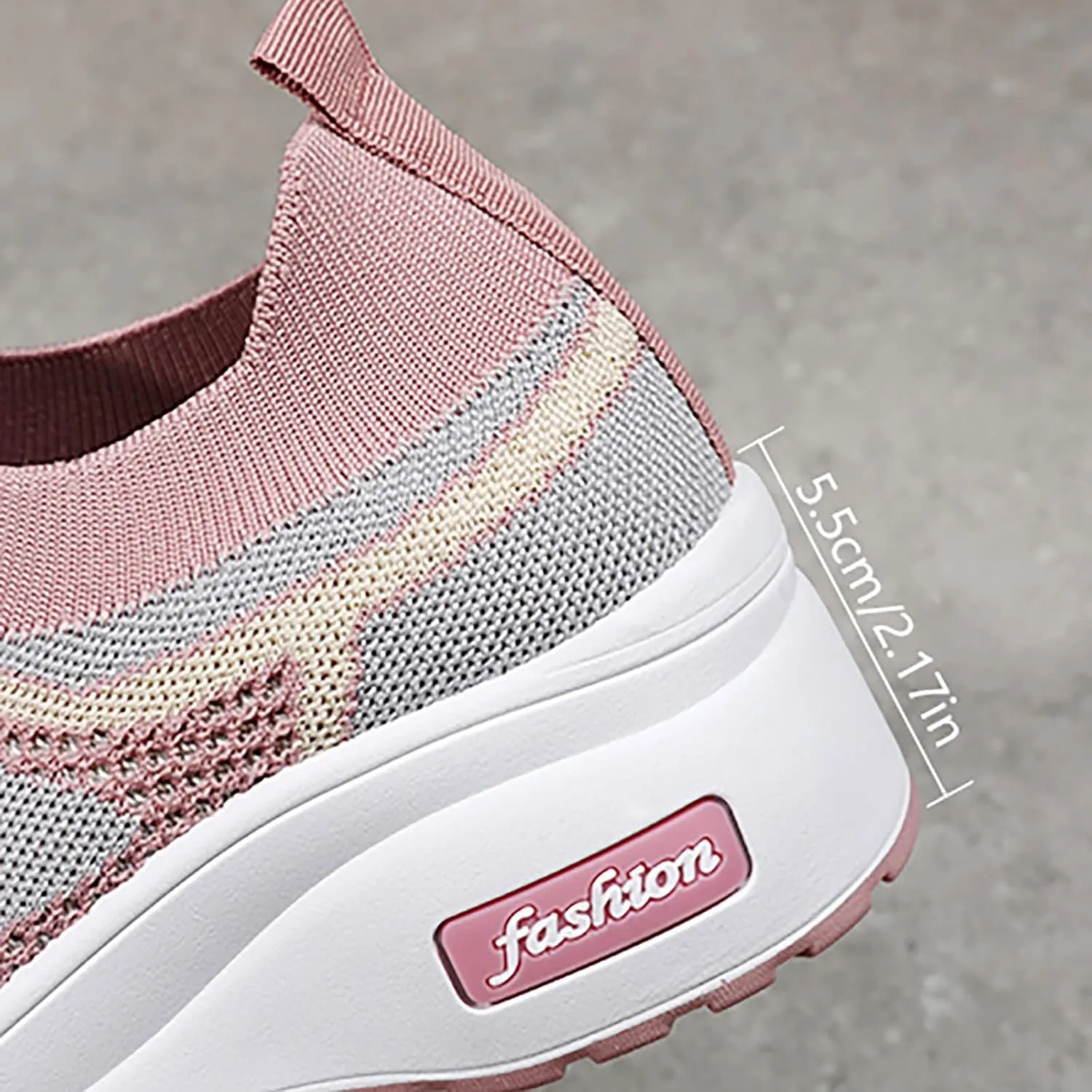 ZSpzx Womens Jogging Tennis Sneakers Slip On Air Cushioned Padded Insole Orthopedic Platform Shoes Walking Sneaker Breathable Mesh Casual Comfy Lightweight Shoe for Gym Travel Daily Wear